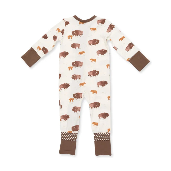 Zippered Romper- American Buffalo