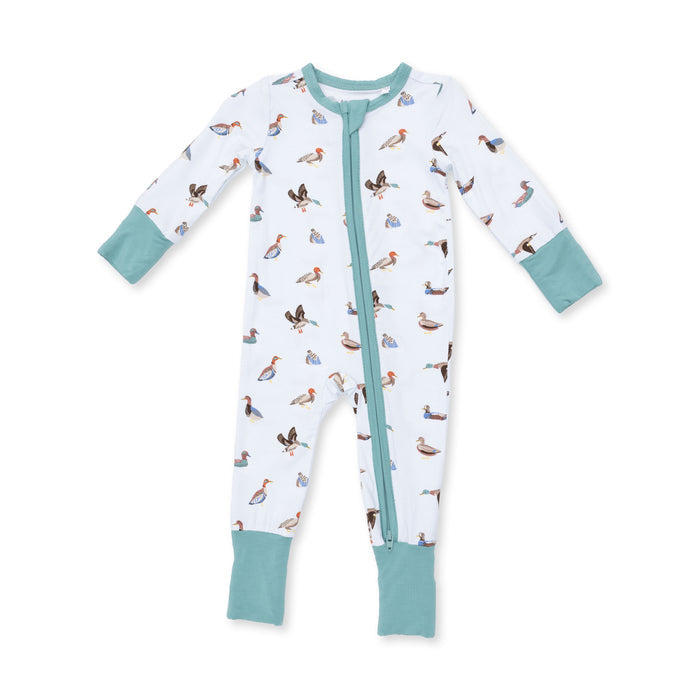 Zippered Romper- American Ducks