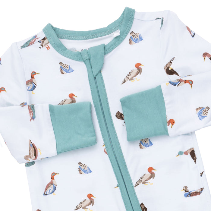 Zippered Romper- American Ducks