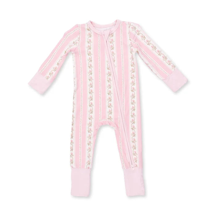 Zippered Romper- Antoinette Stripe