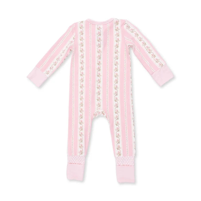 Zippered Romper- Antoinette Stripe