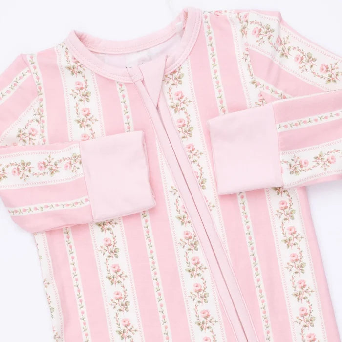 Zippered Romper- Antoinette Stripe