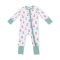 Zippered Romper- Christmas Teddy Bear