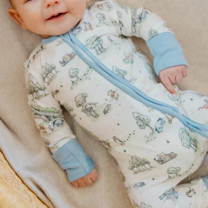 Zippered Romper- Hundred Acre Wood