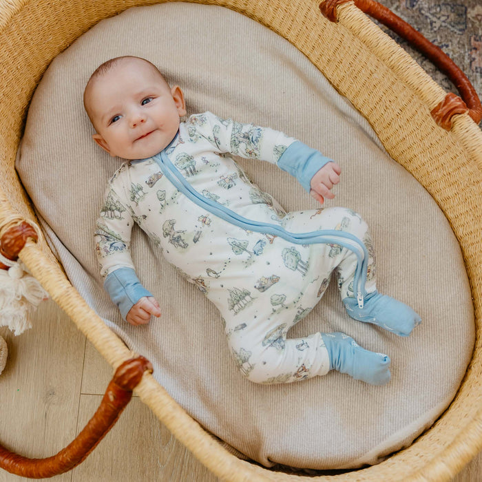 Zippered Romper- Hundred Acre Wood