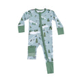 Zippered Romper- Winter Fun Skiers